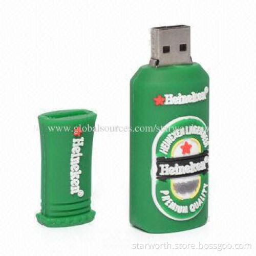 USB Flash Drive with Memory Capacity Range of 512MB to 32GB, 10 Years Data Retention